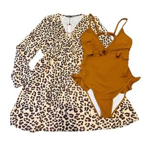Bundle Swimsuit & Cover-up Dress!! Size XL